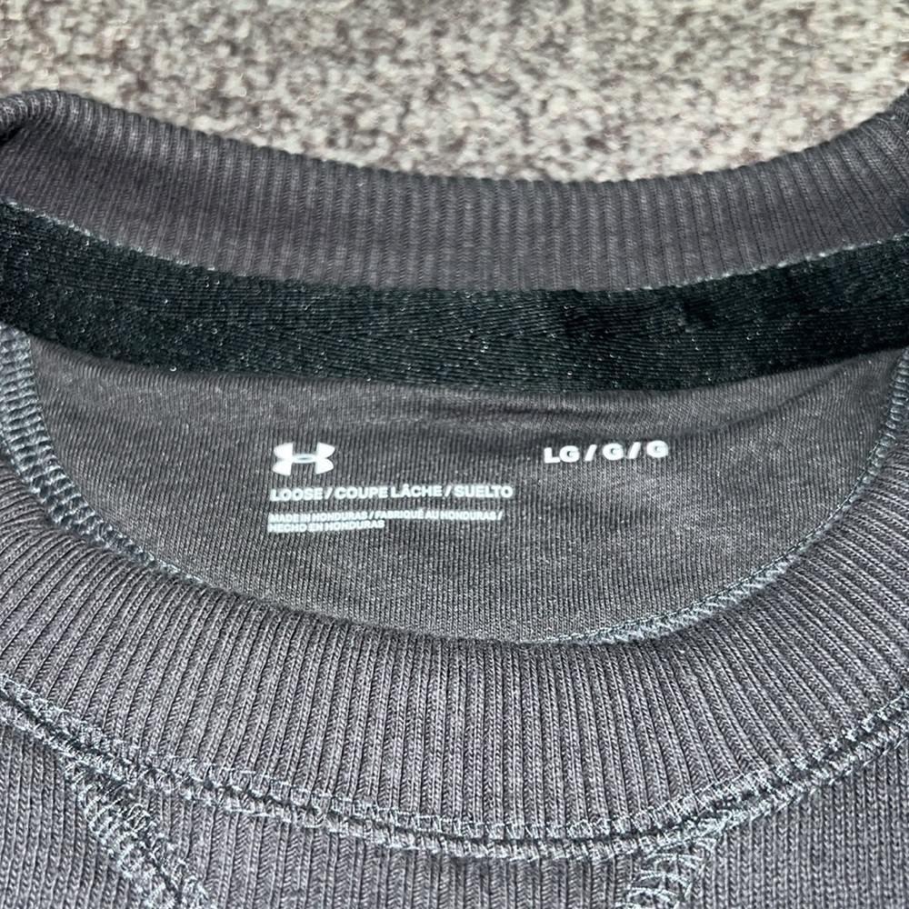 Under Armour Project Rock Iron Paradise Cutoff Sweatshirt Men L 1367037-010 - Picture 3 of 5